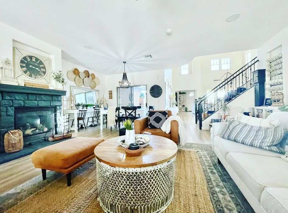 Farmhouse Round Drum Coffee Table