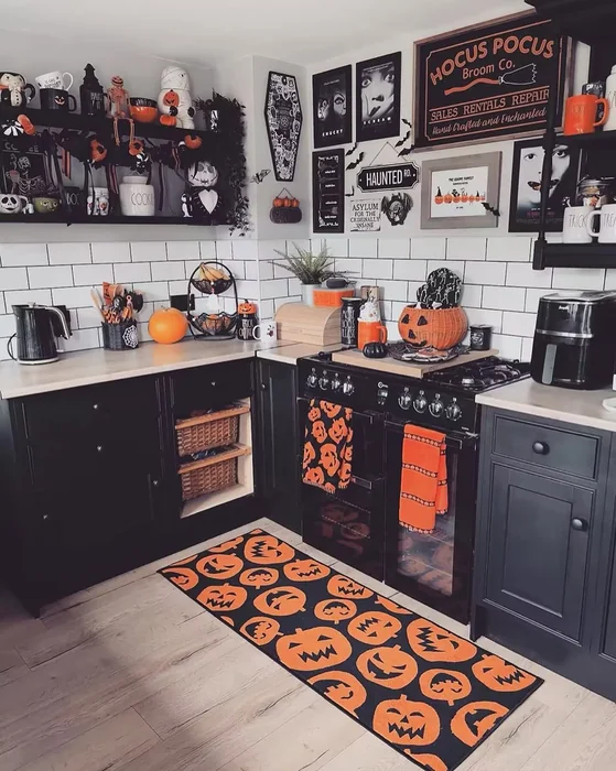 Black & Orange Halloween Kitchen
