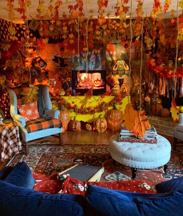 Over-the-Top Halloween Living Room