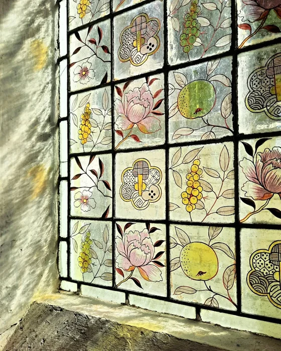 Antique Painted Window Panes