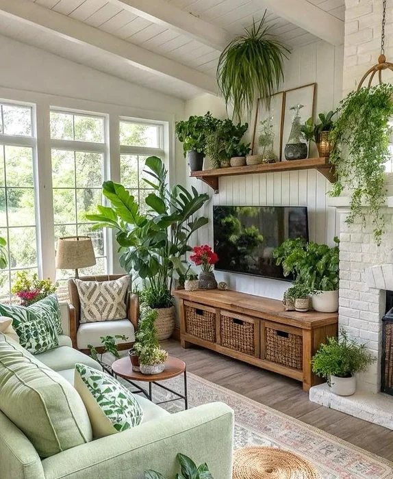 Living Room Plant Corner