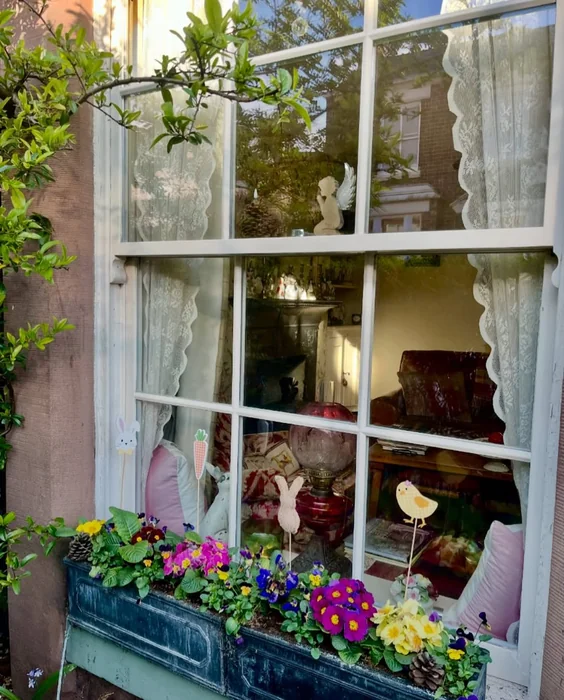 Vintage Cottage Spring Window Box