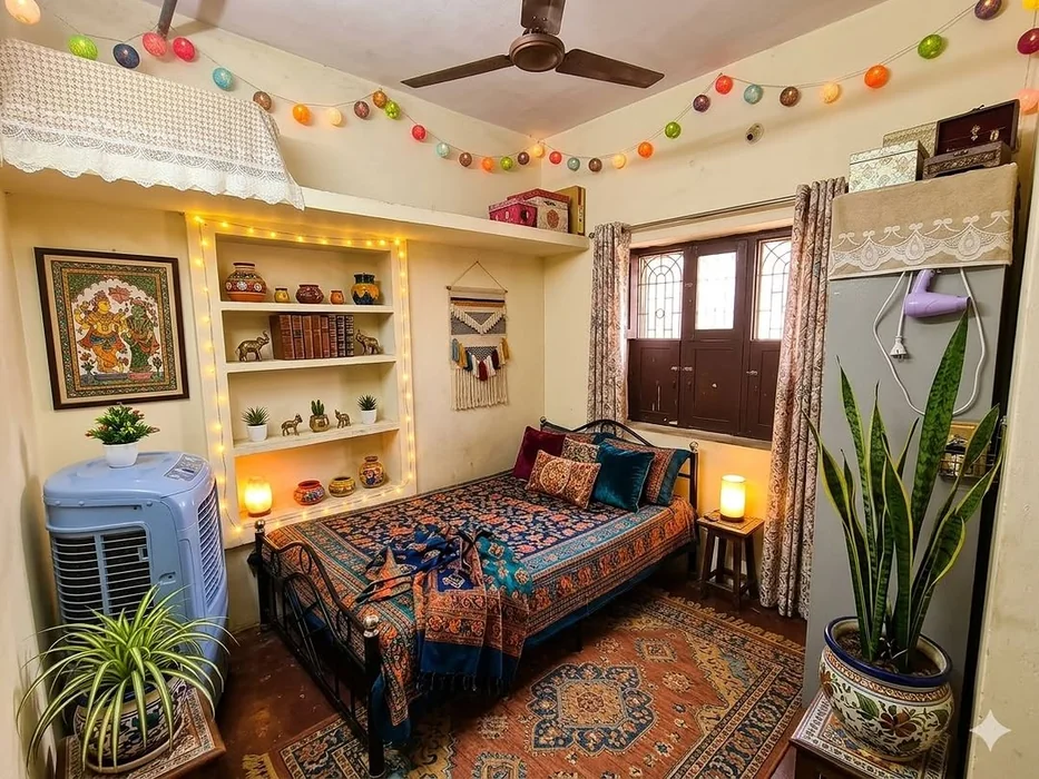 Colorful Indian Boho Bedroom