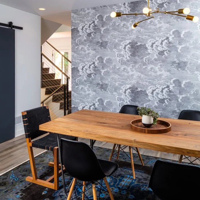 Cloud Mural Dining Room Wall