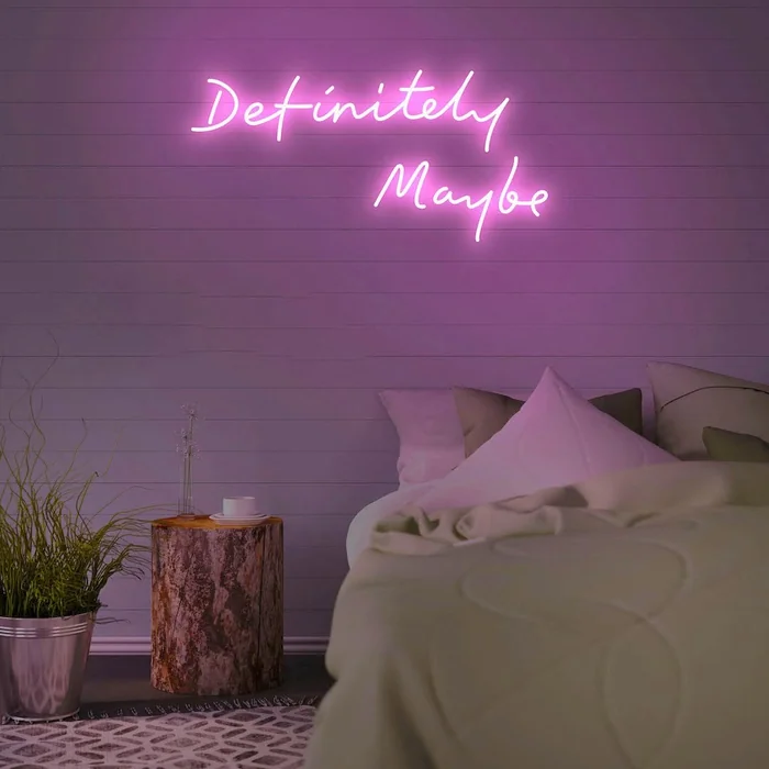 Neon Sign Bedroom ('Definitely Maybe')