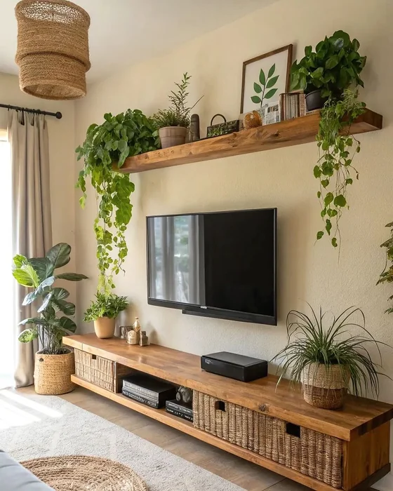 Rustic Gallery Wall Above Couch