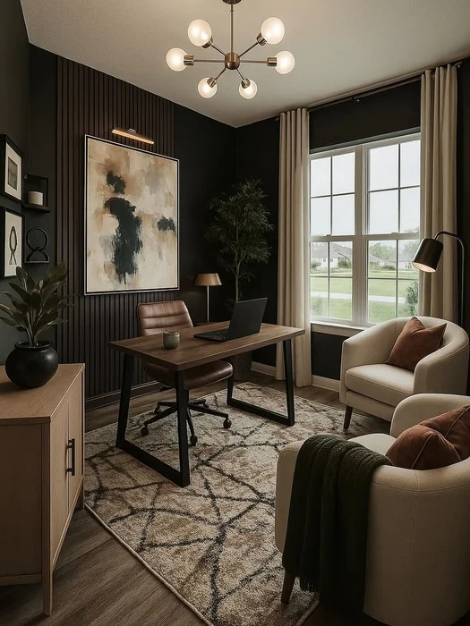 Moody Dark Home Office