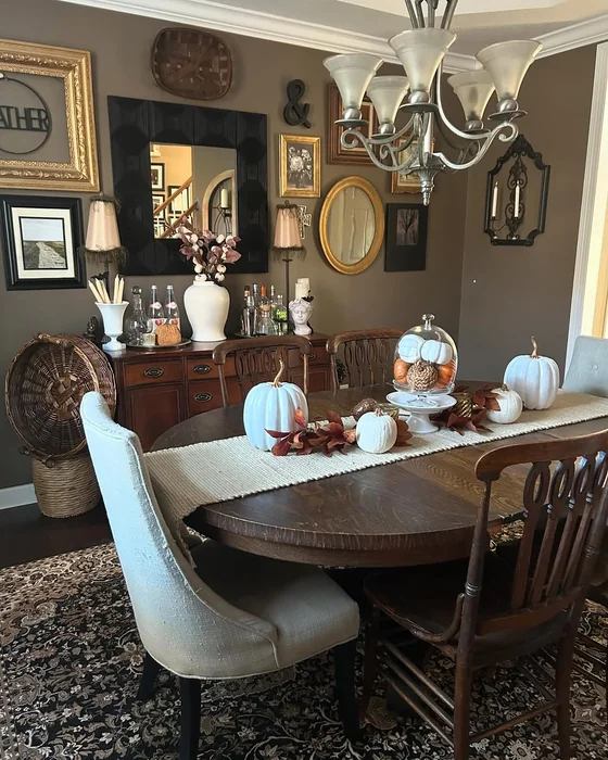 Rustic Gallery Wall with Mirrors and Frames