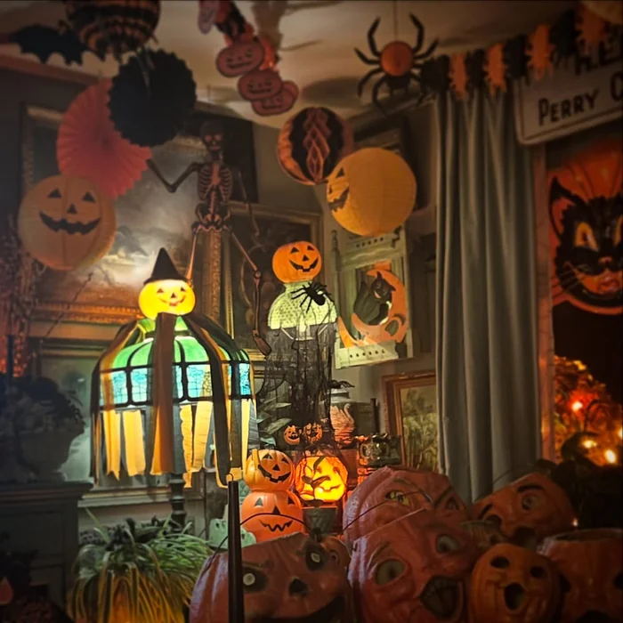 Nostalgic Vintage Halloween Room
